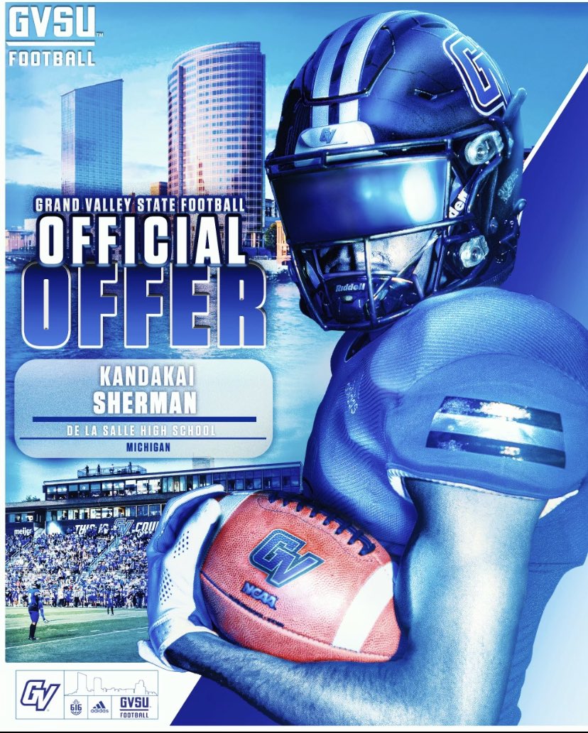 Kandakai Sherman 2⭐️ DB (@shermankandakai) on Twitter photo Extremely Blessed to receive an Offer from Grand Valley State University ! <a href="/CoachPostmaGV/">Nick Postma</a> <a href="/CoachLouisGVSU/">Jim Louis</a> <a href="/coachrohn/">Dan Rohn</a> <a href="/CoachBush_DLS/">Brandon Bush</a> <a href="/Coach_Sheridan/">Bill Sheridan</a> <a href="/gary_abernathy/">Gary Abernathy</a> <a href="/ReggieWynns/">Rising Stars Scouting</a> <a href="/RisingStars6/">Rising Stars Academy</a> <a href="/coachquan23/">JaQuan Hankinson</a> <a href="/AllenTrieu/">Allen Trieu</a> @Rivals_Clint <a href="/TheD_Zone/">The D Zone</a> Extremely Blessed to receive an Offer from Grand Valley State University ! <a href="/CoachPostmaGV/">Nick Postma</a> <a href="/CoachLouisGVSU/">Jim Louis</a> <a href="/coachrohn/">Dan Rohn</a> <a href="/CoachBush_DLS/">Brandon Bush</a> <a href="/Coach_Sheridan/">Bill Sheridan</a> <a href="/gary_abernathy/">Gary Abernathy</a> <a href="/ReggieWynns/">Rising Stars Scouting</a> <a href="/RisingStars6/">Rising Stars Academy</a> <a href="/coachquan23/">JaQuan Hankinson</a> <a href="/AllenTrieu/">Allen Trieu</a> @Rivals_Clint <a href="/TheD_Zone/">The D Zone</a>