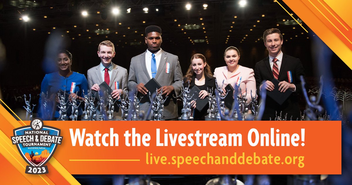 speechanddebate's tweet photo. Tune in to the livestream, presented by @ispeechdebate, starting tomorrow, June 15! 🌟 https://t.co/q9aVoTSOxg https://t.co/Q0haTL292o