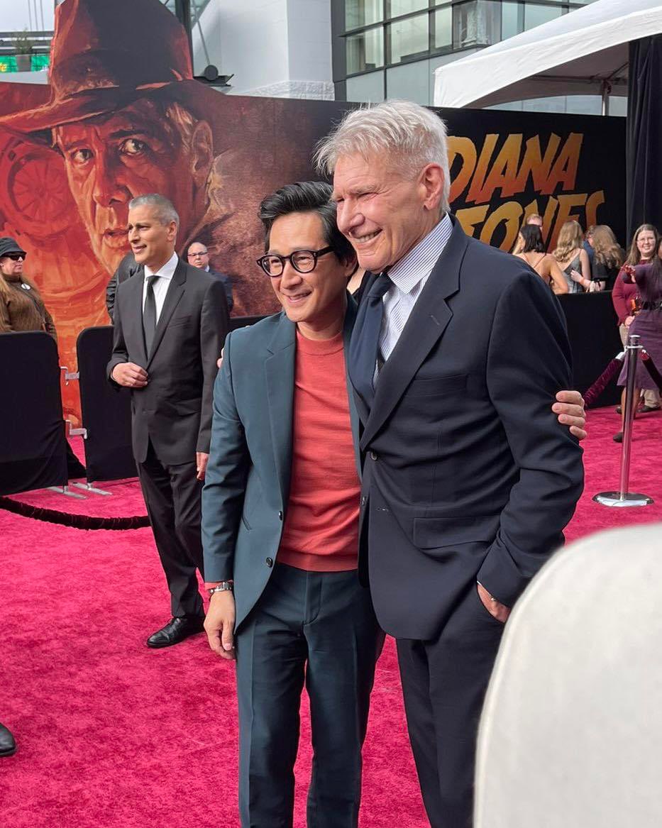 Ke Huy Quan Surprises Harrison Ford on 'Indiana Jones 5' Red Carpet