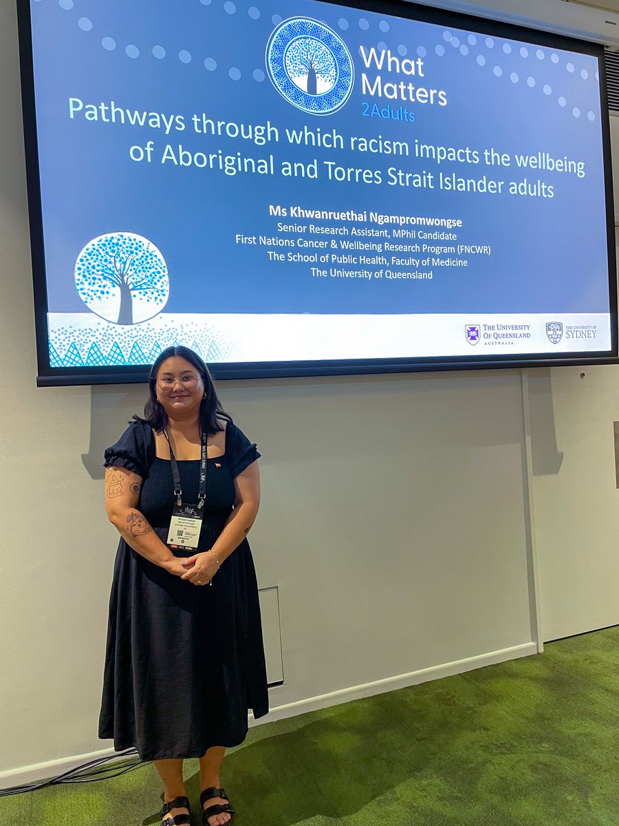ngampromwongse's tweet photo. So excited to be at #Lowitja2023. Yesterday I had the opportunity to present findings from the first part of my MPhil research. Grateful for my wonderful supervisors @LarnzLarnz @garvey_gail @k8and0 ✨☺️ @LowitjaInstitut Thanks for having me! https://t.co/3kXxeC6AGL
