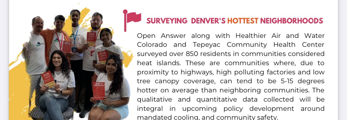 OpenAnswerUS's tweet image. Thank you to @HAWColorado and @Tepeyac_Health for trusting us with this outreach effort. This is what’s possible when we show up for community and ask the tough questions 🤝