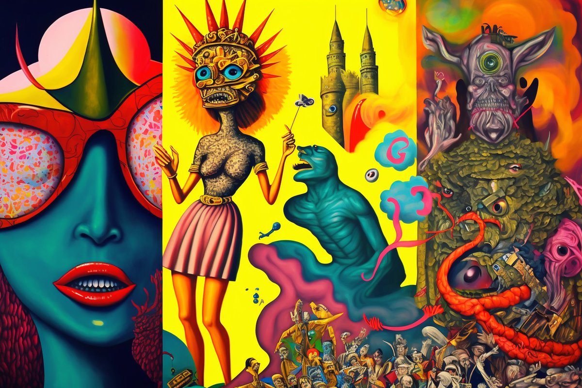 BadTimeMachine_'s tweet photo. "Relationship To Chaos"
#cryptoart #SURREALISM #ai #aiart #aiia #aiiia
@SuperRare @foundation @opensea #ailust
@CozomoMedici #Colors #modernart #art #NFT
@kdean @GBMedici #chaos #popart https://t.co/qkZTf3oa1S