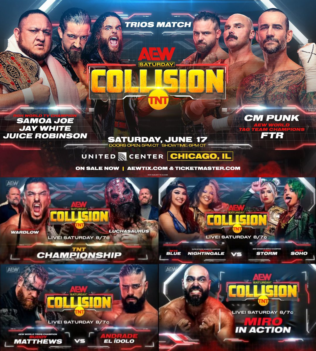 Match card for AEW Collision episode #1