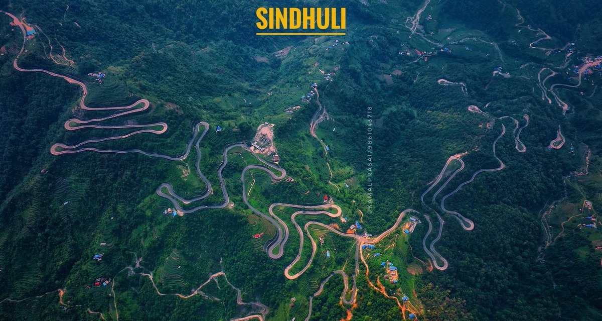 सिन्धुली । चियाबारी देखि भद्रकालीसम्म 13 किलोमीटर विपि राजमार्ग एकै फ्रेममा ।