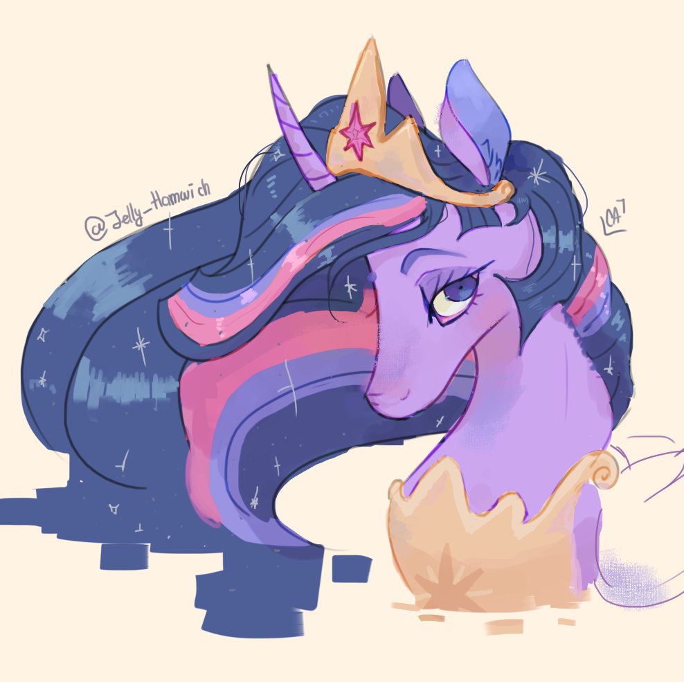 Twilight sparkle in her Hasbro Princess™  mode.

 #mlpfanart