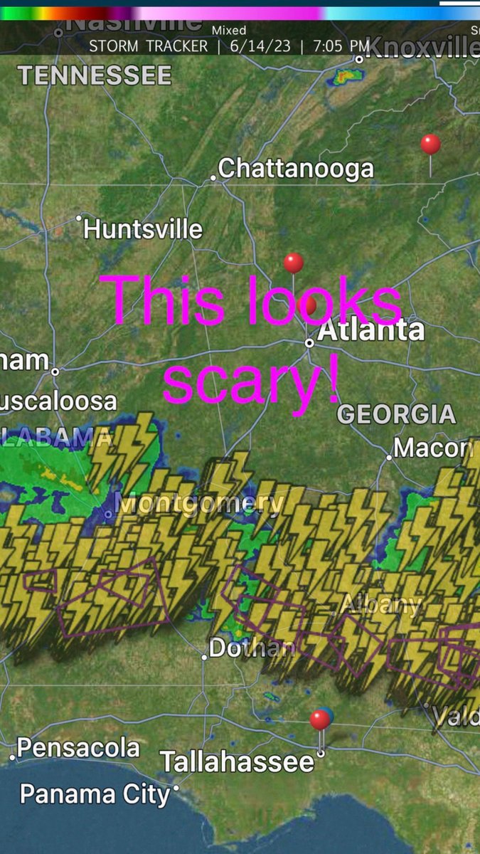 Well, that storm reached Tally. Lots of power outages.