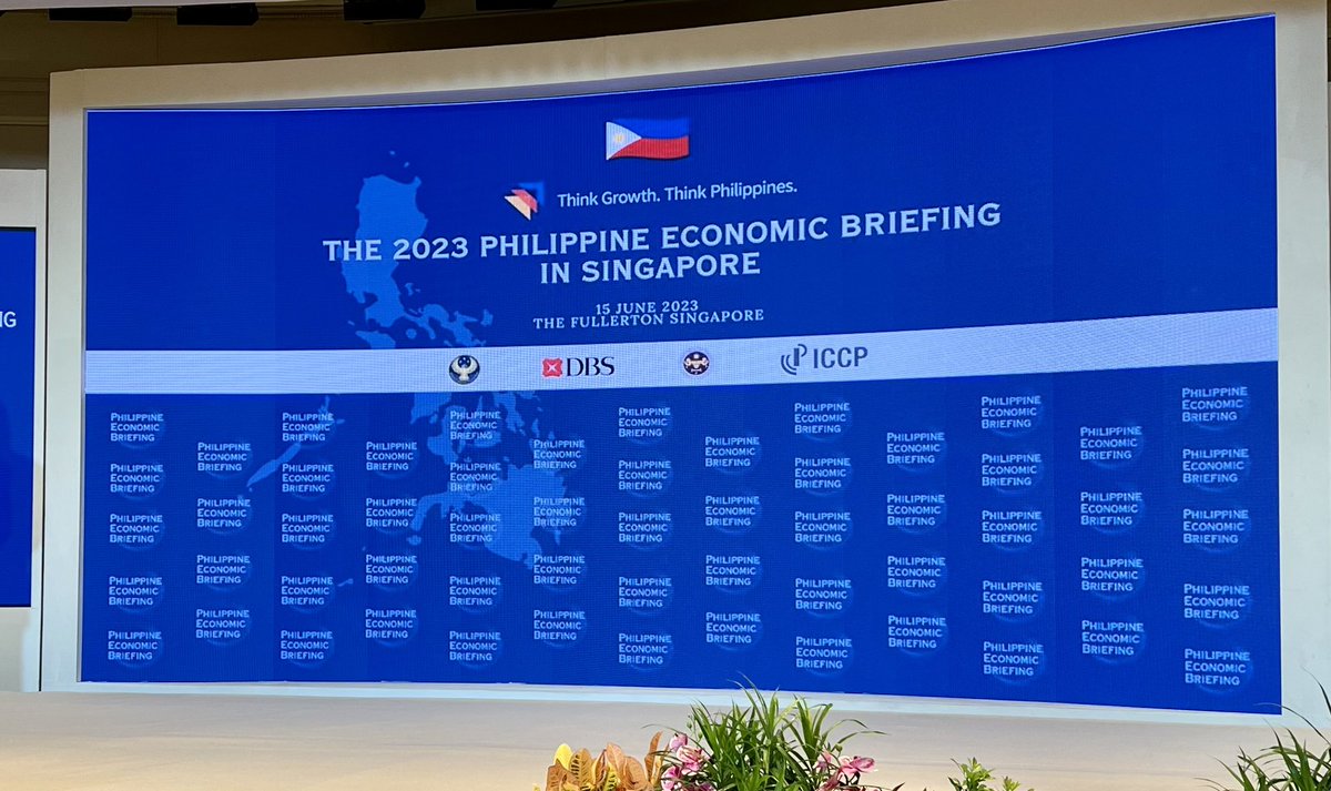 Happening Now: The Philippine Economic Briefing in Singapore. Key message: The Philippines is more open for business than ever before, and we eagerly anticipate working with investors and business leaders to create a more prosperous, inclusive, and resilient nation.