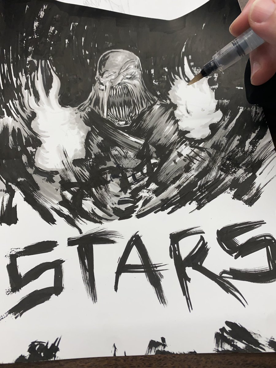 SABLE_ROXX's tweet photo. test run for a Nemesis piece i’m doing for my Resident Evil themed art show. https://t.co/2wOfuC7bcV