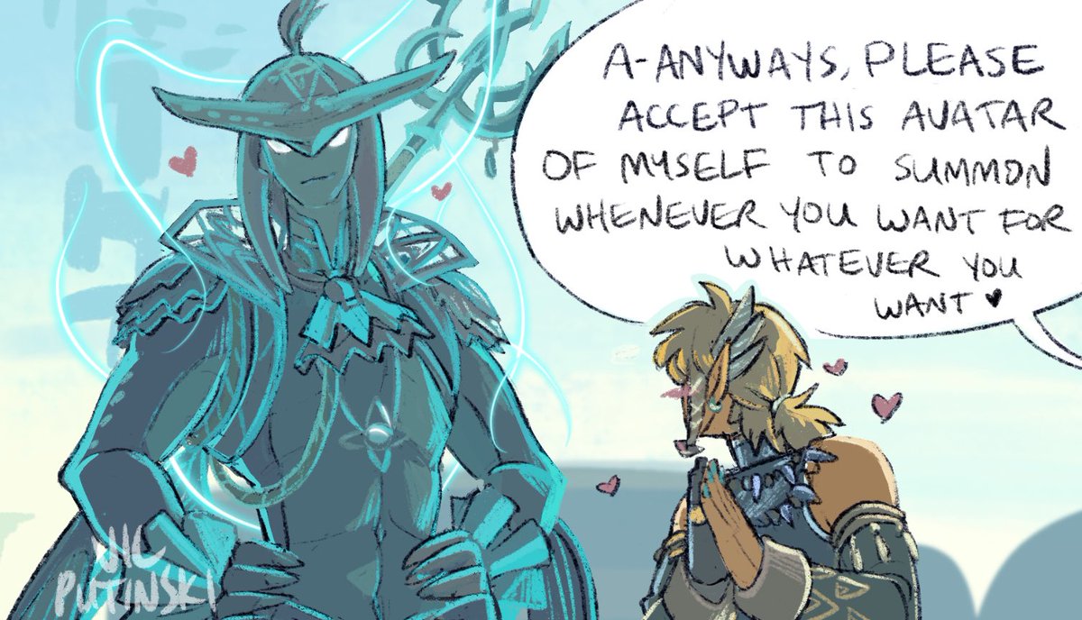 Sneak peek of the four panel comic I’m working on, based on the water temple cut scene 👀

#TearsOfTheKingdom #totk #sidon #link #sidlink