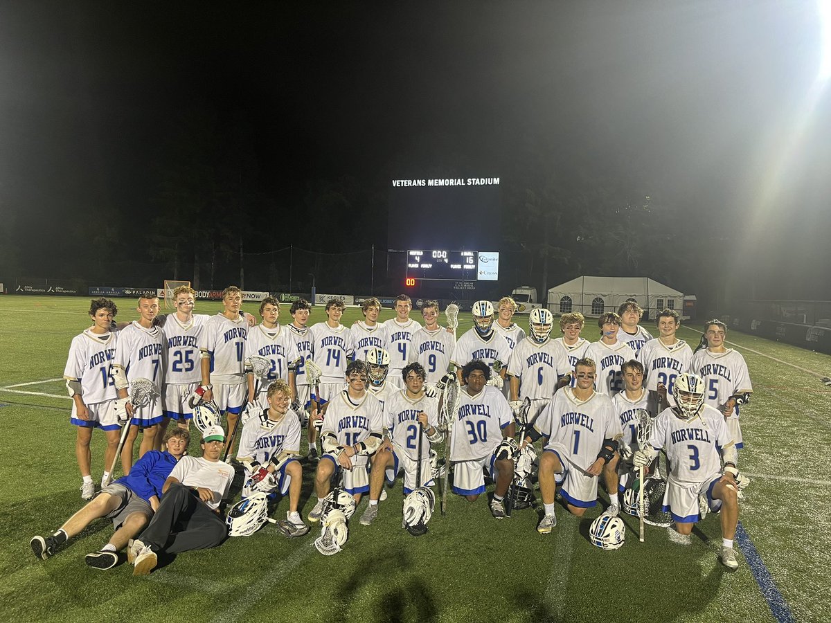 Congratulations to Norwell Boys Lacrosse on a amazing 16-4 win over a tough Medfield team. They advance to the Division 3 State Championship this Saturday vs Falmouth.