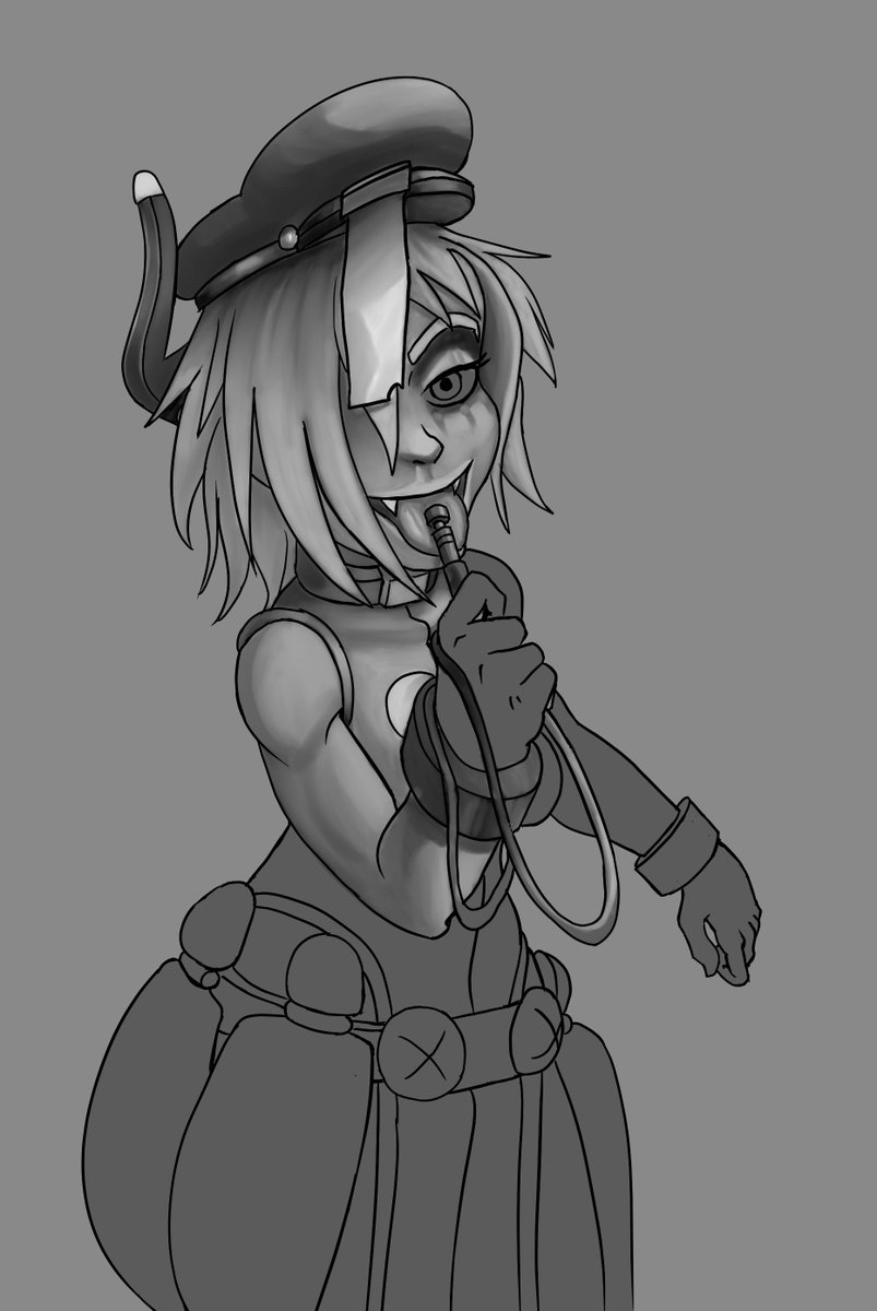 naughty_tarou's tweet photo. I started this value painting but ended up being unsatisfied with it. Still, cute idea so it may get revisited. https://t.co/bCKzkgz6o9