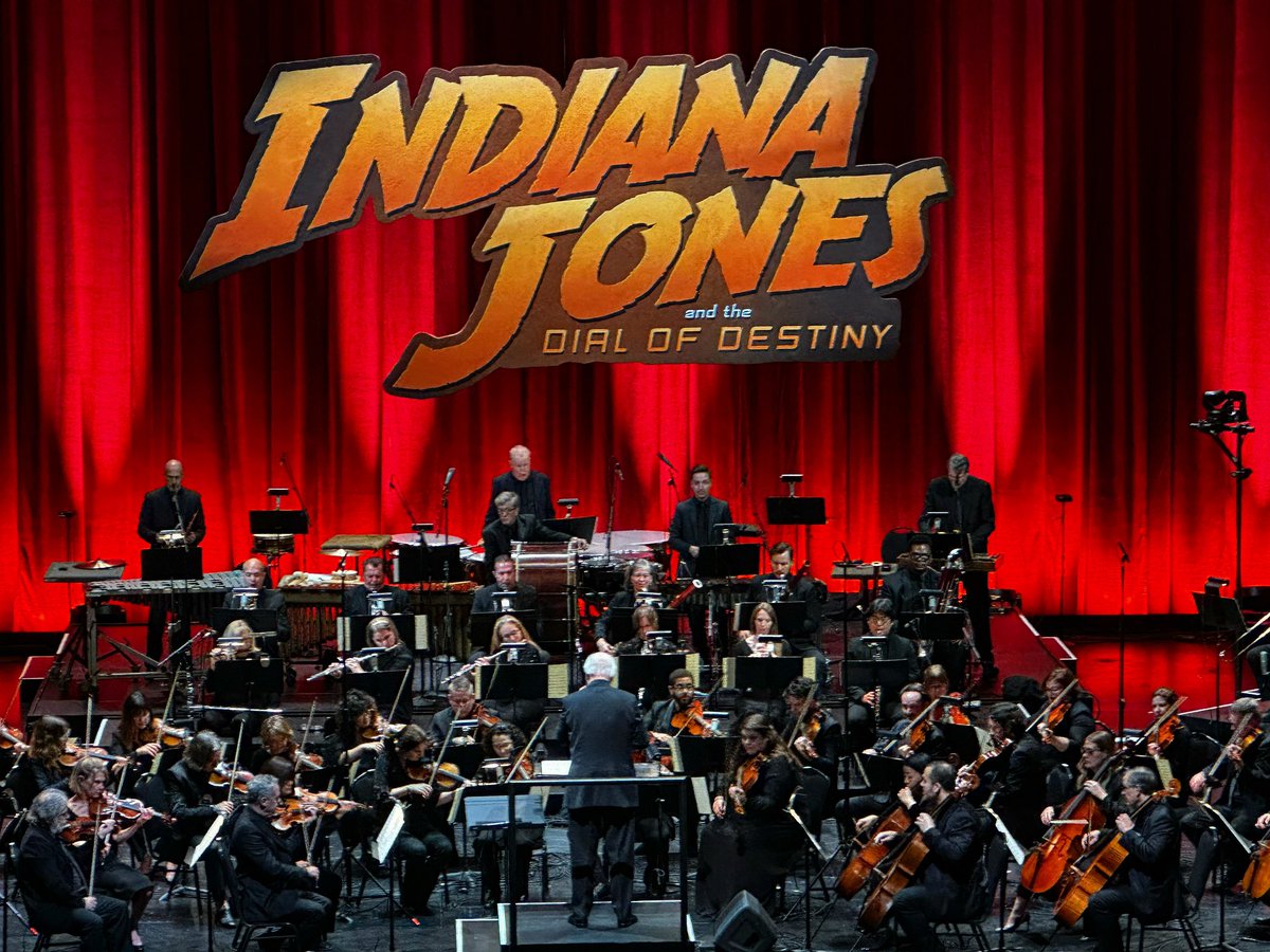 TerryMatalas's tweet photo. John Williams is here to start the show and not a dry eye in the house. #IndianaJones https://t.co/caIfCrbRDP