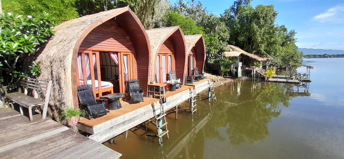 KruDavidNan1's tweet photo. Definitely acceptable 
#kampot #bamboo #bungalows #swimup https://t.co/QJiq7QGLLs
