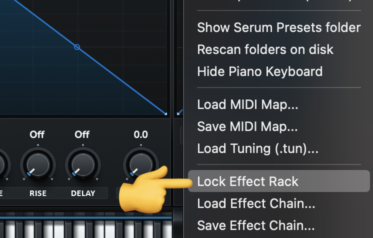 EDMProd's tweet photo. Producer Prompt #015: Flicking through Serum presets? Try locking the Effect Rack for unexpected results 👇 https://t.co/pzSERCr2Td