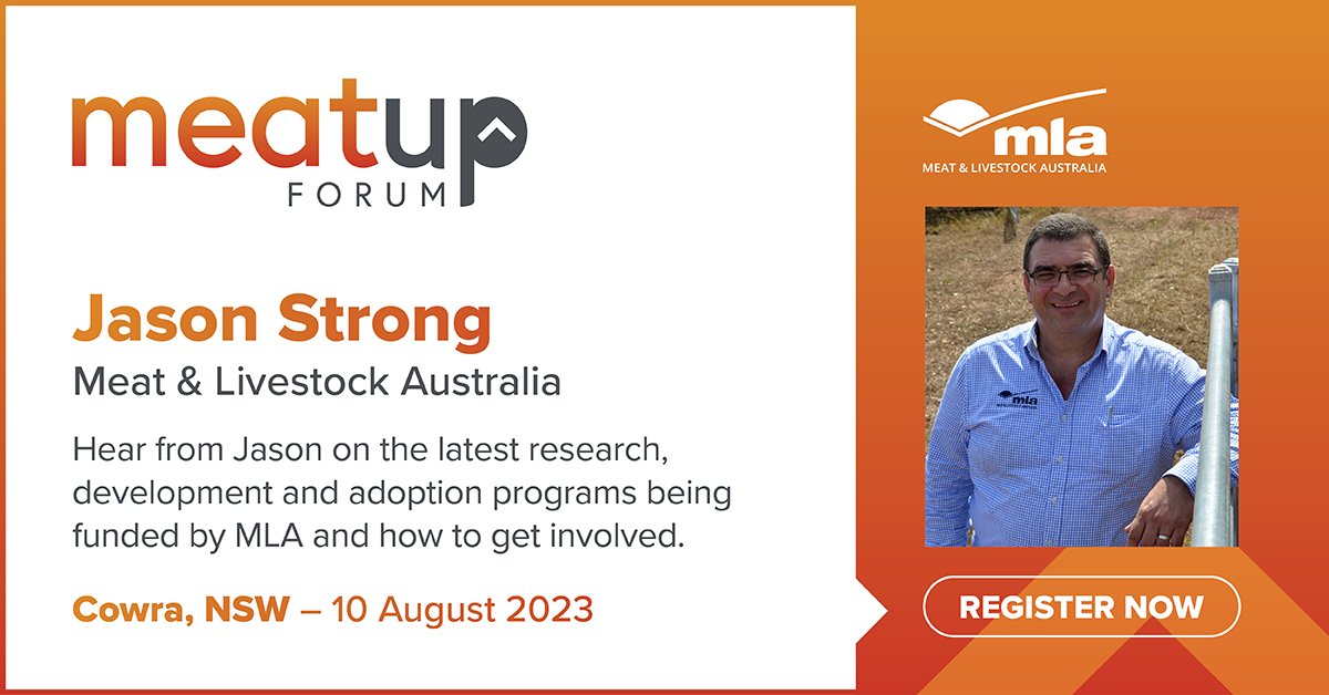 Pinion Advisory (@pinionadvisory) on Twitter photo MLA Managing Director, Jason Strong will deliver the welcome address at the upcoming <a href="/meatlivestock/">Meat & Livestock Australia</a> Cowra #MeatUp Forum this August. The welcome address will also include a market update for sheep and cattle. Register here tinyurl.com/387dzckv MLA Managing Director, Jason Strong will deliver the welcome address at the upcoming <a href="/meatlivestock/">Meat & Livestock Australia</a> Cowra #MeatUp Forum this August. The welcome address will also include a market update for sheep and cattle. Register here tinyurl.com/387dzckv