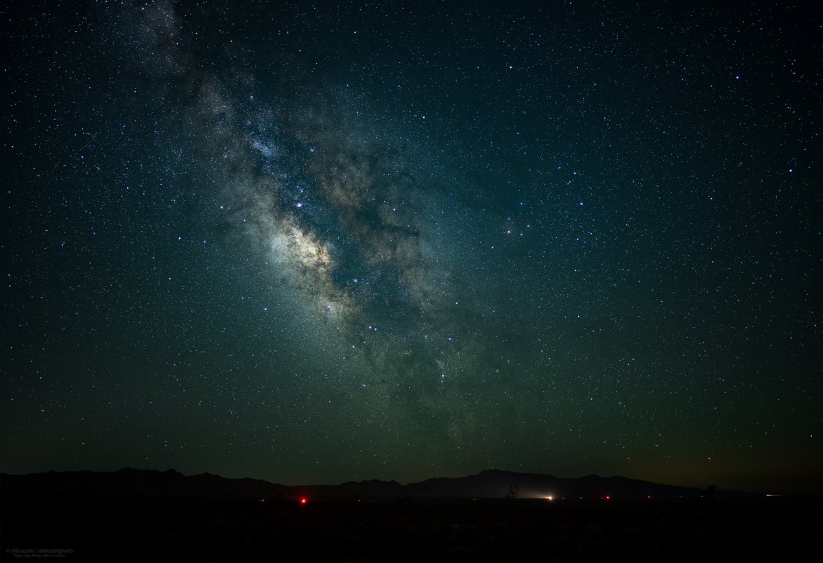 Beautiful views of the milky way for my first Astro outing in about 9 months!

Those with a good eye can spot the train rolling through the background mountains as well.
