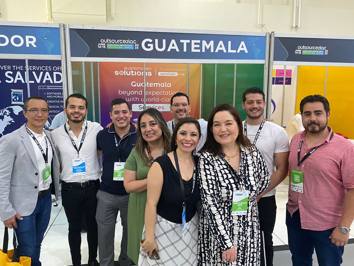 #Guatemala 🇬🇹está presente en el foro más influyente de Outsourcing y Offshoring de Latinoamérica #Outsource2LAC el cual se realiza en #Jamaica 
#ExportandoServicios <a href="/el_BID/">Banco Interamericano de Desarrollo</a> <a href="/connectamericas/">ConnectAmericas</a> 
<a href="/SiexDeAgexport/">@SIEXdeAGEXPORT</a> <a href="/agexport_EN/">Economía Naranja Agexport</a>