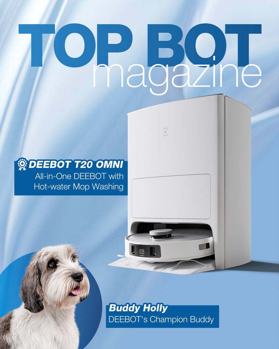 🤖: Hi there, it's DEEBOT speaking! 🎙️ Exciting news! I've teamed up with Buddy Holly, the Best in Show winner of the 147th Westminster Dog Show @WKCDOGS. 🌟🐶 Ready to join us and embrace an unparalleled cleaning experience? 🏆

#PawsomeDEEBOT #DEEBOTsChampionBuddy #ECOVACS