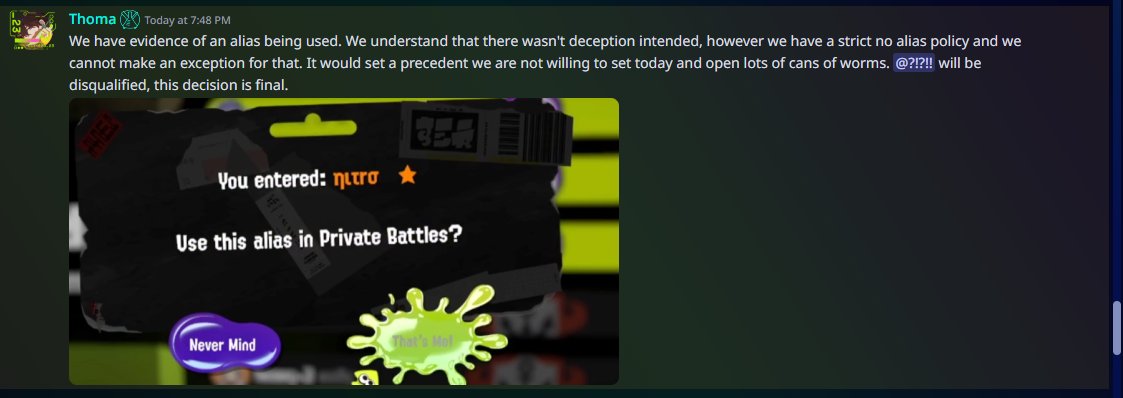 Jisha_spl's tweet photo. we got disqualified from sos, @AcroporaSpl decided to report nitro for having a star in his name. we shat on them 3-0, they got a screenshot on nitros stream of a star in his name that wasnt on the battlfy, and got us disqualified. this is the pettiest shit ever, shitty players https://t.co/zDUJHAFjy3