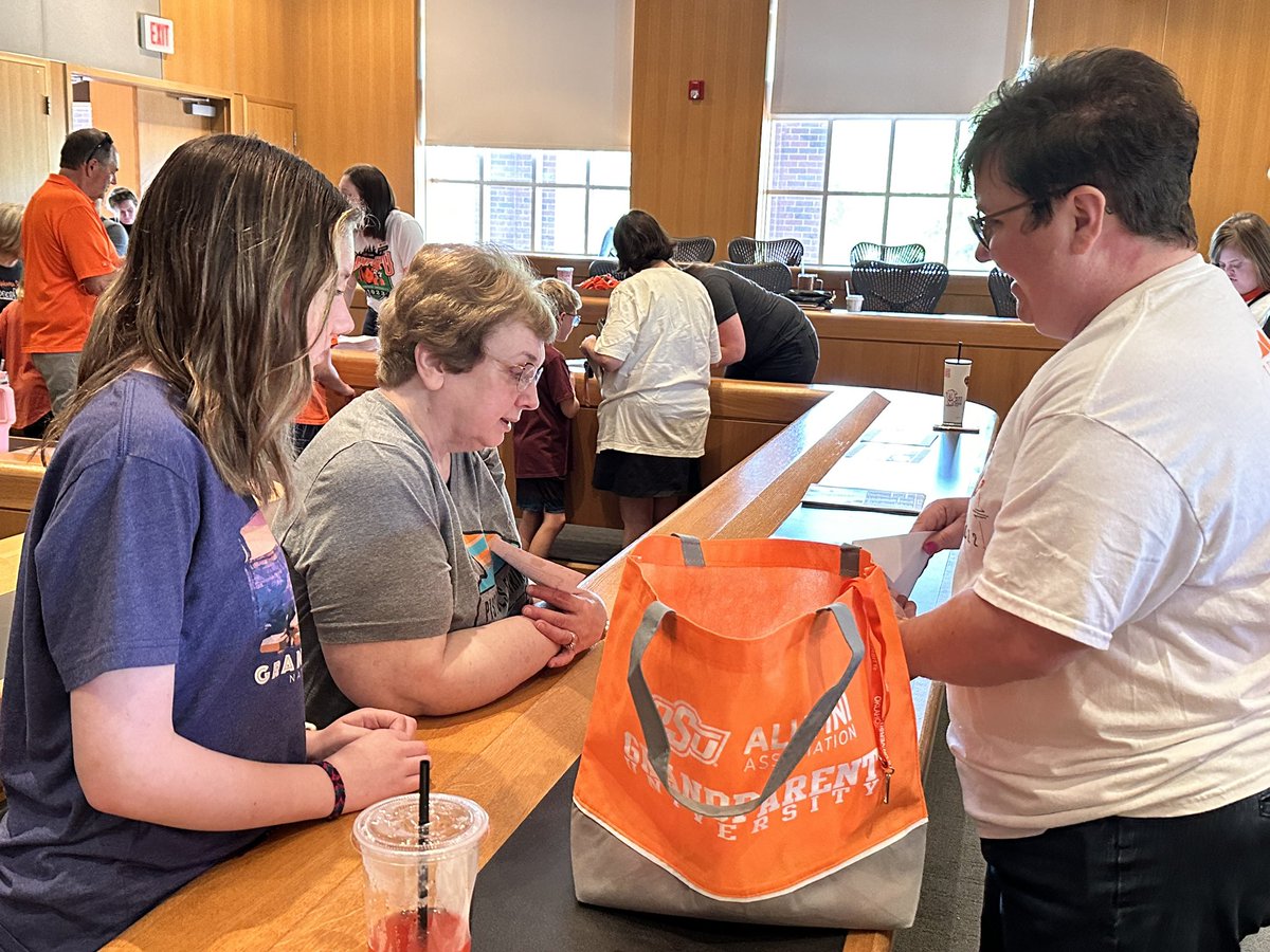 OKStateAlumni's tweet photo. One of our favorite events of the year is here - Grandparent University!

Our first session kicked off today, and we can’t wait to welcome over 600 Cowboy families to campus in the next two weeks with our partner, Legacy Village of Stillwater!

#GPU23 #okstate #GoPokes https://t.co/KykkRVXd8z