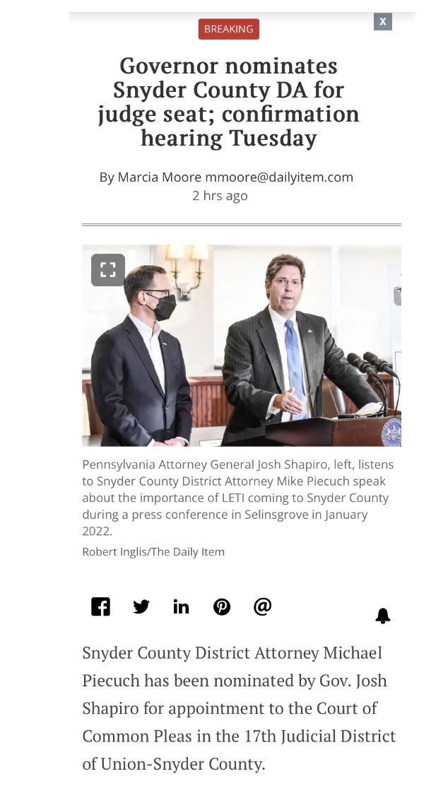 🚨Breaking news…. Honored to be nominated and eager to get to work. Next stop: confirmation hearing with the Senate Judiciary Committee next Tuesday. 
dailyitem.com/news/governor-…