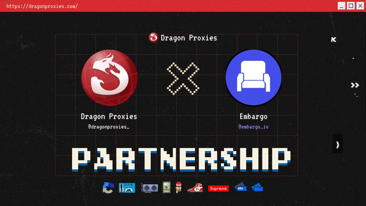 dragonproxies_'s tweet photo. 🎉 GIVEAWAY TIME 🎉
We have partnered up with @embargo_io which is one of the best in TICKET RESELLING game 

Gift 🎁
1x @embargo_io Free monthly
2gb @dragonproxies_ Dragon Knight x 2

To Enter: Follow all + Retweet + Tag 3 friends
Join our server: https://t.co/7BgMh6vt8W https://t.co/GjxCmxUsIG