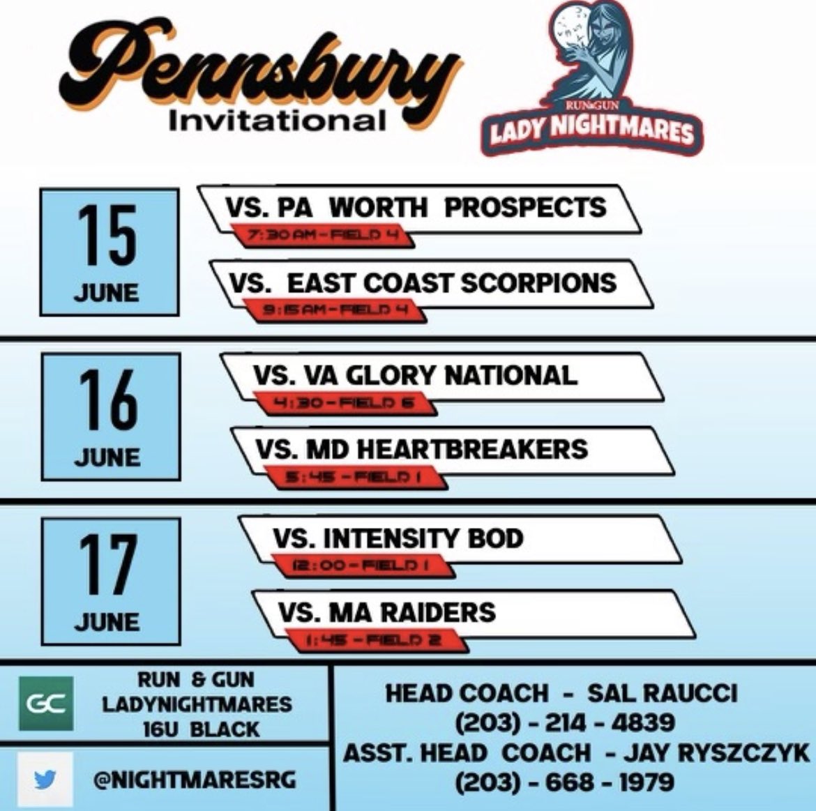 PENNSBURY THIS WEEK/WEEKEND!!! 
<a href="/CoachVUCONN/">Laura Valentino</a> <a href="/UConnSoftball/">UConn Softball</a> <a href="/ub_softball/">UB Softball</a> <a href="/FPUSoftball_/">FPU Softball</a> <a href="/RUSoftball/">Rutgers Softball</a> <a href="/HofstraSoftball/">Hofstra Softball</a> <a href="/RoyalsSball/">Queens Softball</a> <a href="/NightmaresRG/">RG Lady Nightmares</a> <a href="/JMUSoftball/">JMU Softball</a>