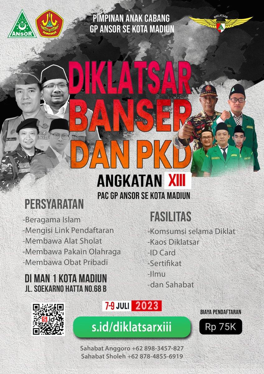 ansorbanser29's tweet photo. Mari Bergabung Dari Bagian Nahdlatul Ulama dengan Mengikuti Diklatsar Banser &amp; PKD PAC GP Ansor Se Kota Madiun

Link pendaftaran https://t.co/NBHIqm2s6g

#diklatsar https://t.co/n0ZxJT3VgB