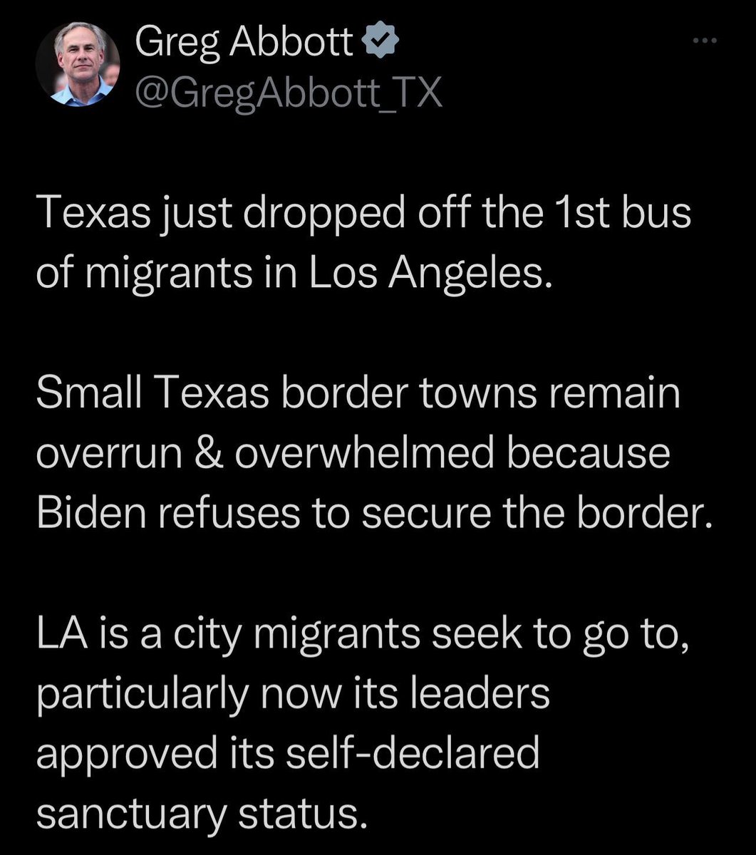 Shame on you Greg Abbott.

While the whole world is focused on Trump and his crimes, you just kidnapped 30 undocumented migrants and trafficked them to Los Angeles. 

The DOJ should charge you with kidnapping. 

So here’s what we are going to do:

In the next term of Congress, if…