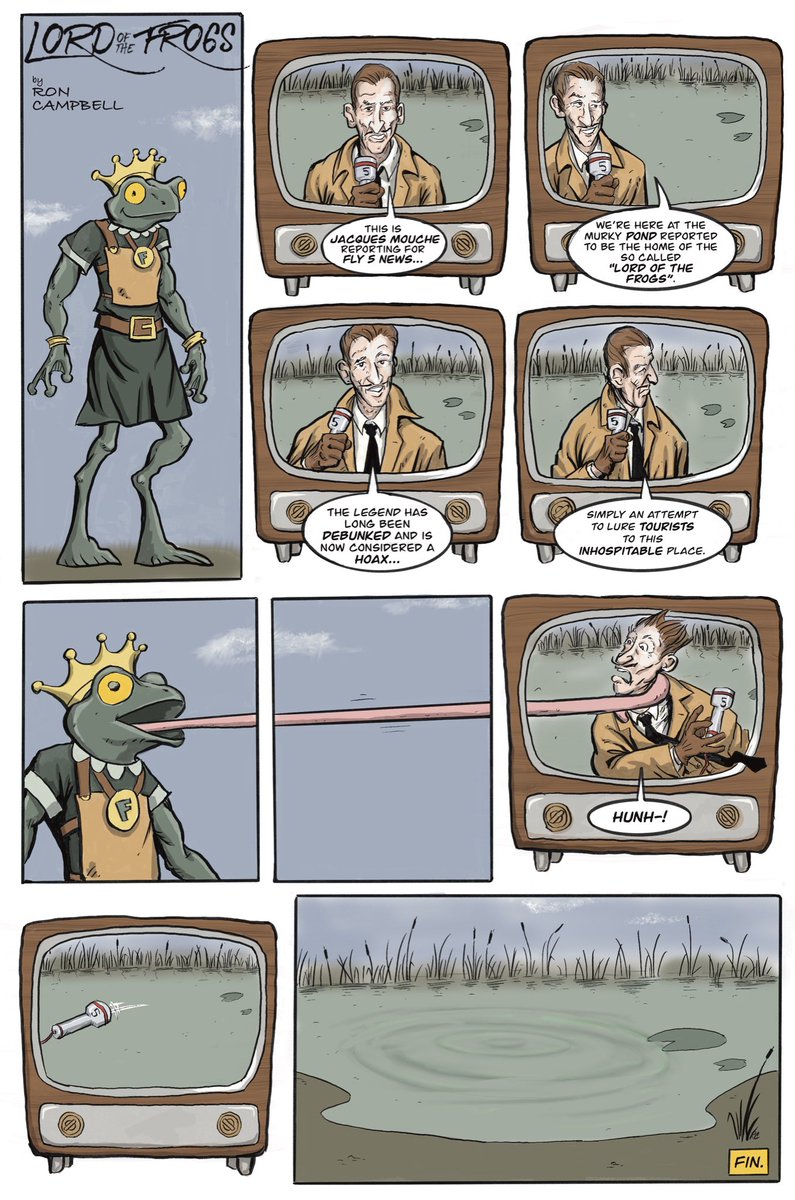 Lord of the Frogs.
A one page comic I made.