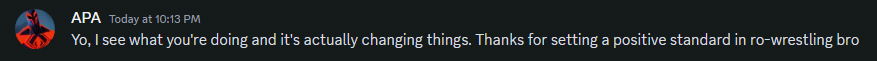 THE MOVEMENT IS GROWING. PEOPLE WANT TO BE HEARD. NONE OF THIS IS POSSIBLE WITHOUT YOU GUYS. PEOPLE WHO HATE THE RO-WRESTLING COMMUNITY SHOULDN'T BE THE ONES REPRESENTING YOU GUYS I LOVE RO-WRESTLING. THE RWA LOVES RO-WRESTLING. THE COMMUNIY IS GOING TO #IMPROVE #CHANGETHEGAME