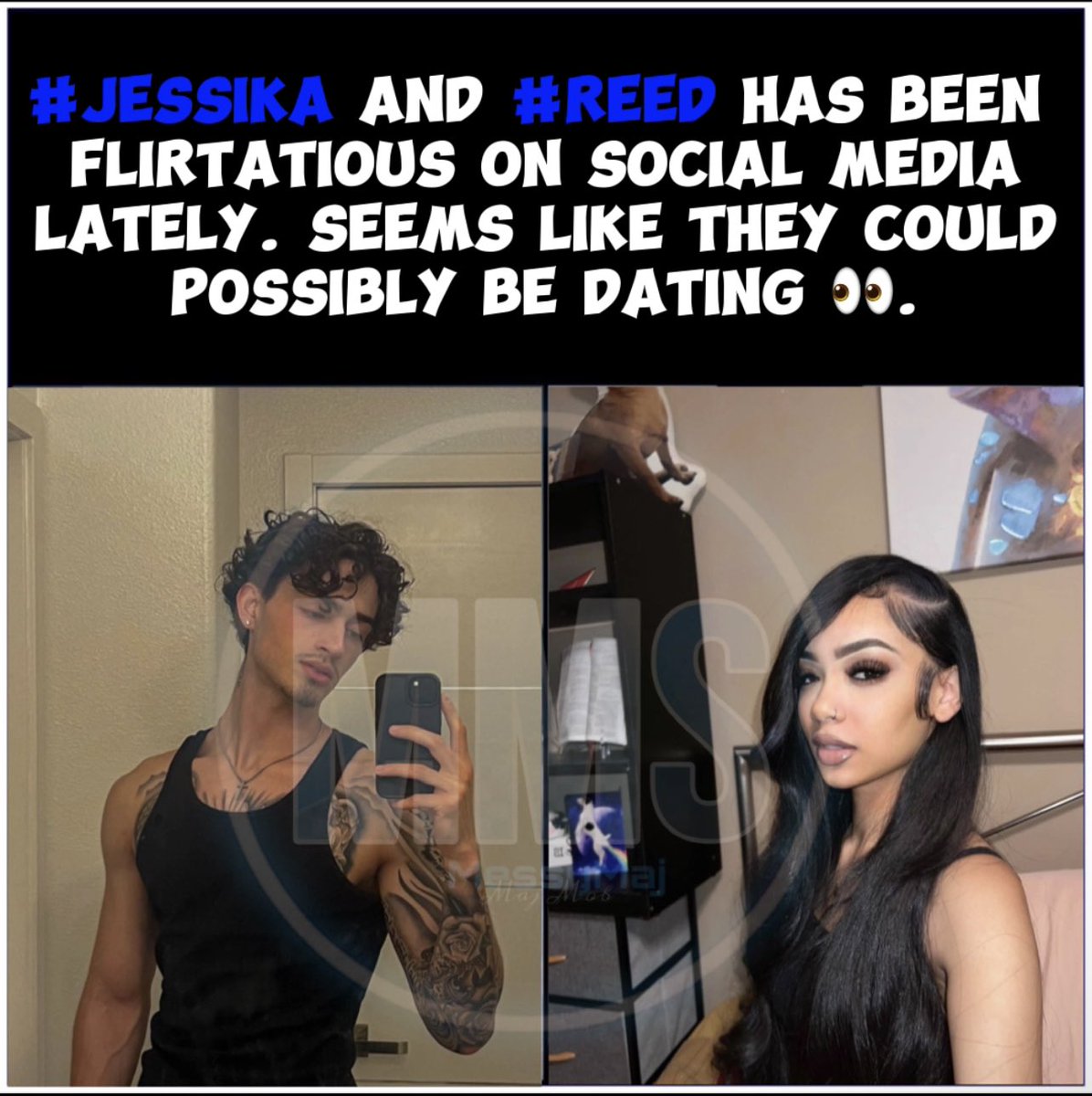 themessymajshow's tweet photo. #majmobers: Supporters peeped that #Jessika and #Reed has been flirtatious in each other comments recently. Do y’all ship or dip?👀🍵 https://t.co/rbfR3F8GmB