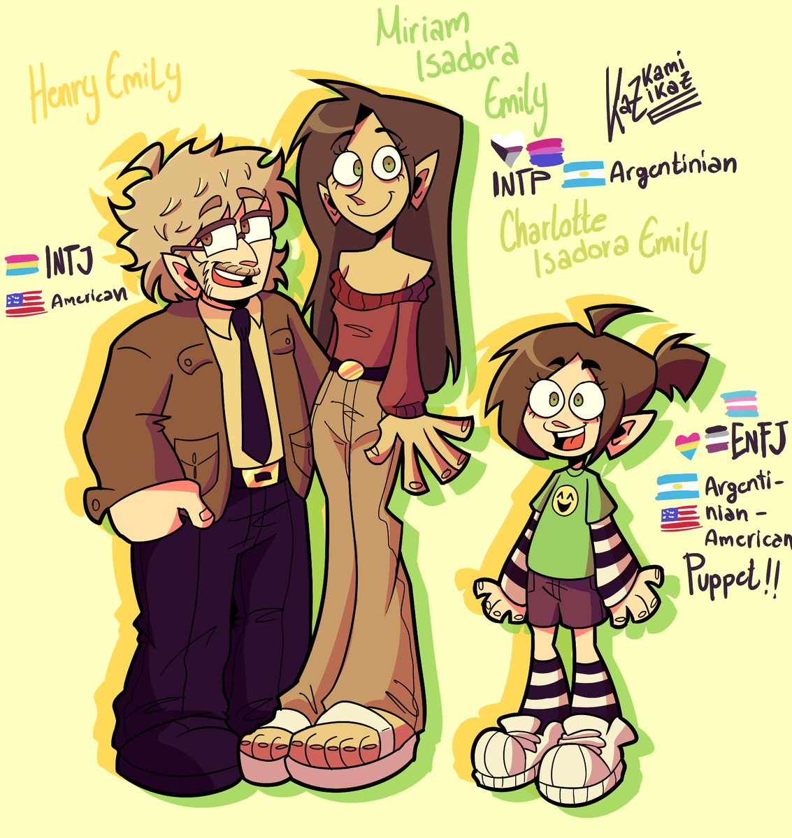 #fnafDIVERZION The Emily Family !! now i can show you Miriam, Mrs Emily, my dearest <3 Enjoy this designs !! i love em a lot :3 #fnaf #fnafau #charlieemily #henryemily #mrsemily