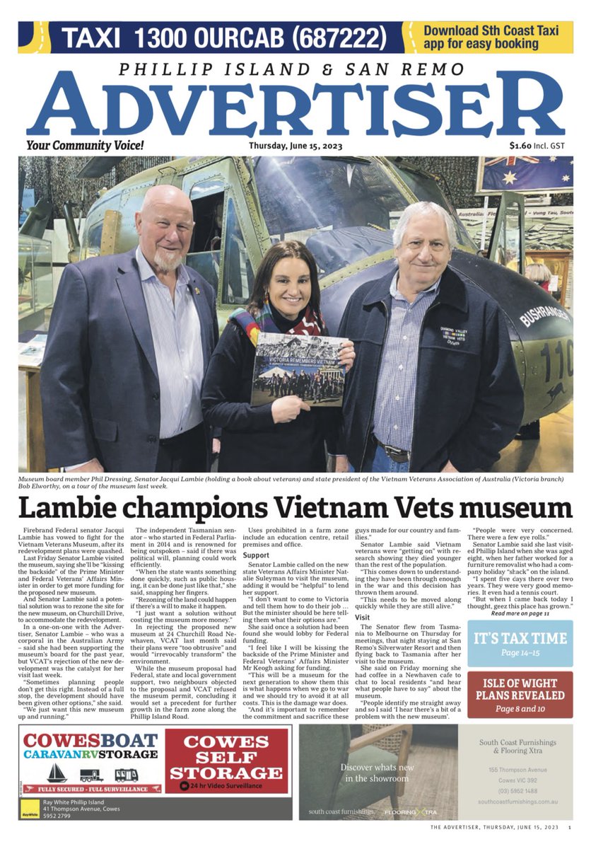 PISRAdvertiser's tweet photo. This week’s printed edition has hit the shelves!

Or go to https://t.co/zQaFfJ4nb1 for all of our online news and this week’s digital edition 📰

#PhillipIslandandSanRemoAdvertiser #PhillipIsland #PhillipIslandNews #LocalNews #CommunityNews https://t.co/3dpu9LwF7A