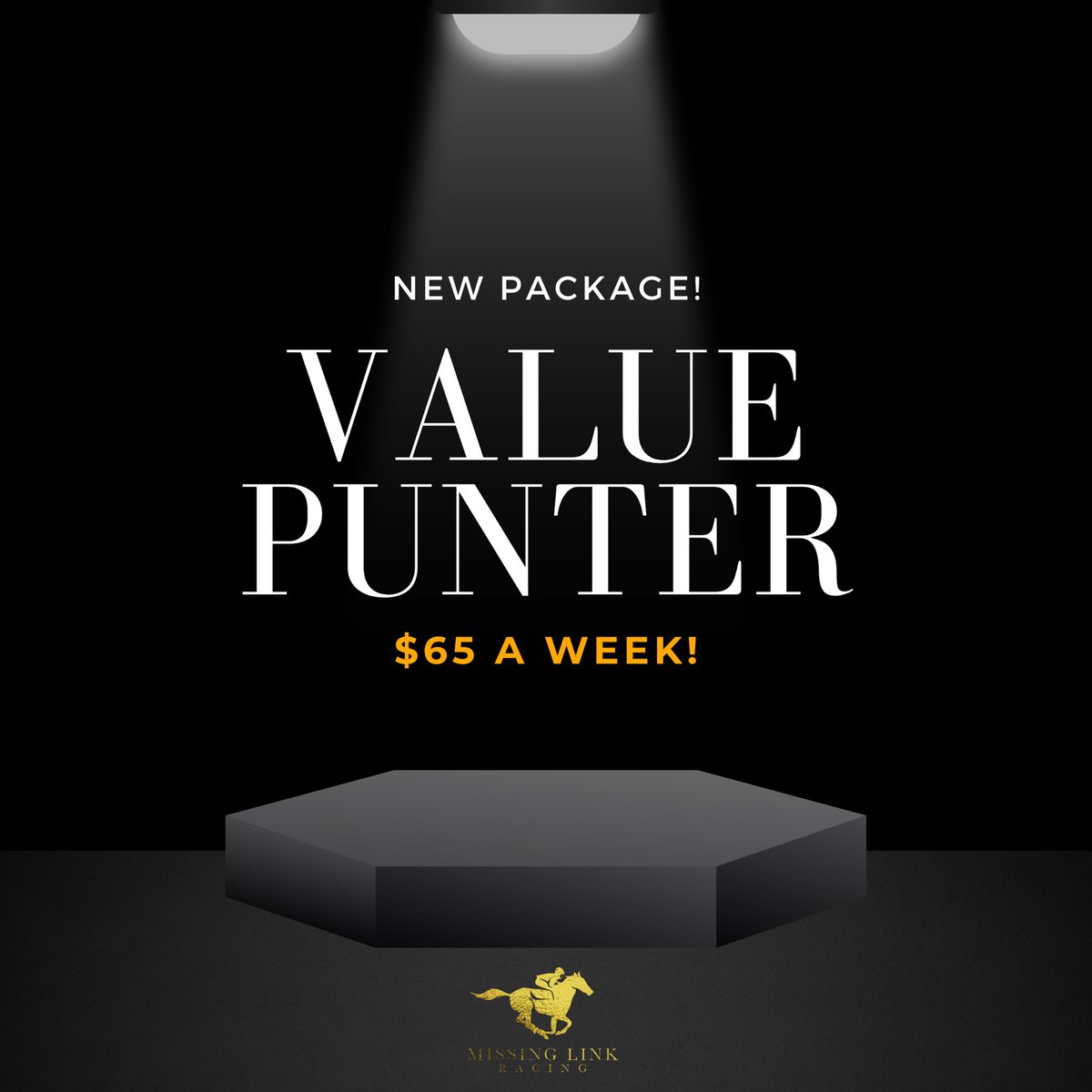 MissingLinkRace's tweet photo. NEW PACKAGES! 🐎💸
Ask and you shall receive. We have just added 2 new WEEKLY packages to our site! 

Value punter- is billed weekly with a 4 week locked In subscription. 

Our closest to a Bet-and-forget service, all sheets will be sent without commentary. Great for punters who want statistical analysis but also freedom. 

& 

Winter Weekend - billed weekly, 3 week minimum. 
Great for punters wanting to start their MLR journey available till August! 

https://t.co/g2DeCbVvFA