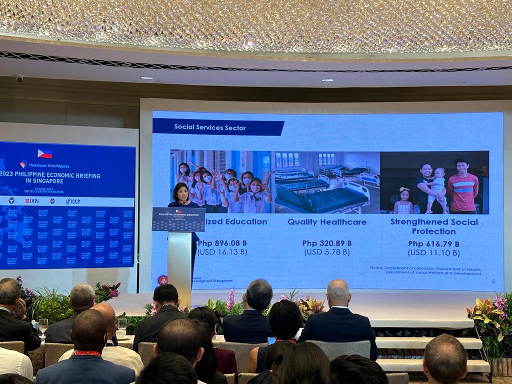 DBM Secretary Amenah F. Pangandaman presented the country's priority expenditures supporting the Philippine Development Plan 2023 to 2028. #PEBSG2023