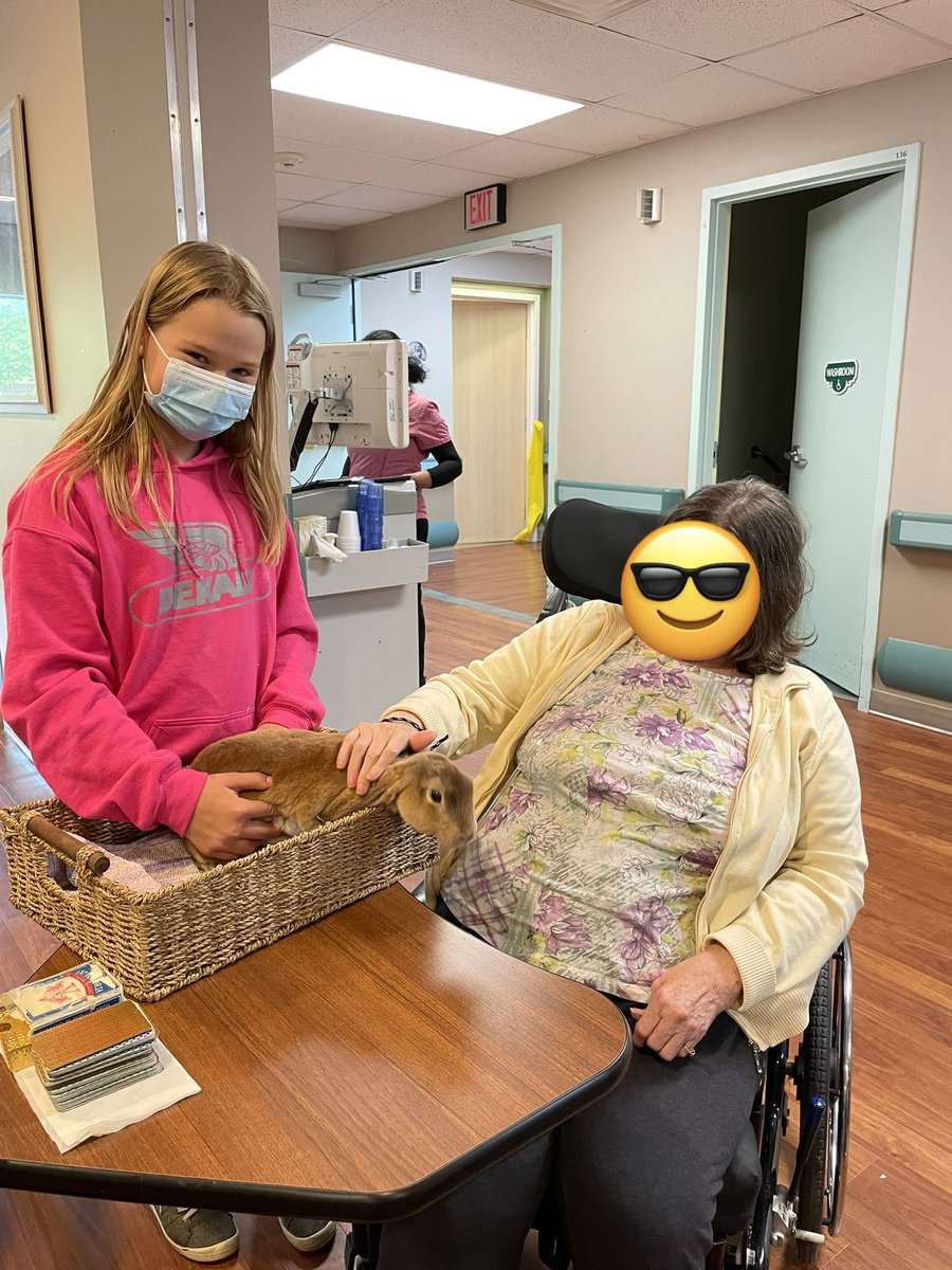 MariekePatton's tweet photo. The South Simcoe 4-H π° Club enjoyed a visit to Bradford Valley Seniors Community! Members introduced their rabbits to the residents! We saw lots of π to meet our furry friends! We used our ποΈ for larger Service sharing our β€οΈ for our animals with our community! π° π https://t.co/PyuKfiiYrW