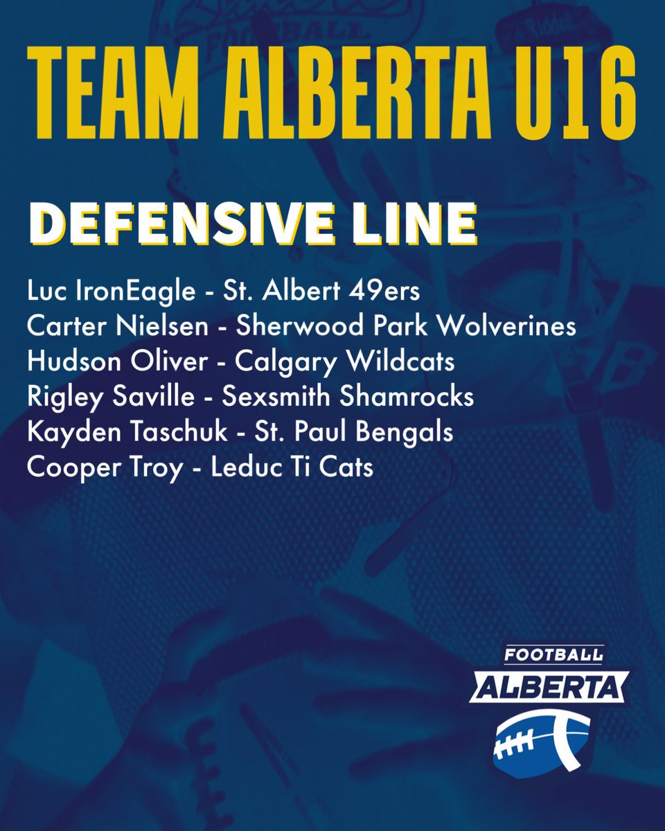 Football Alberta on Twitter "Congratulations to all the defensive
