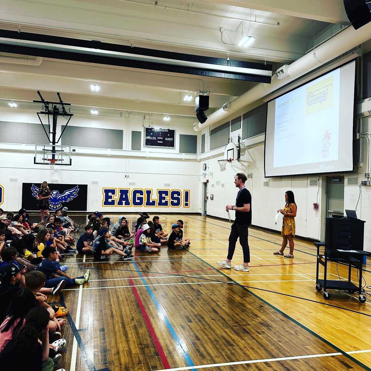 Thank you to <a href="/epldotca/">epldotca</a> for coming in to presenting to our PYP about the amazing summer programs that are being offered! 📚 ☀️ ❤️