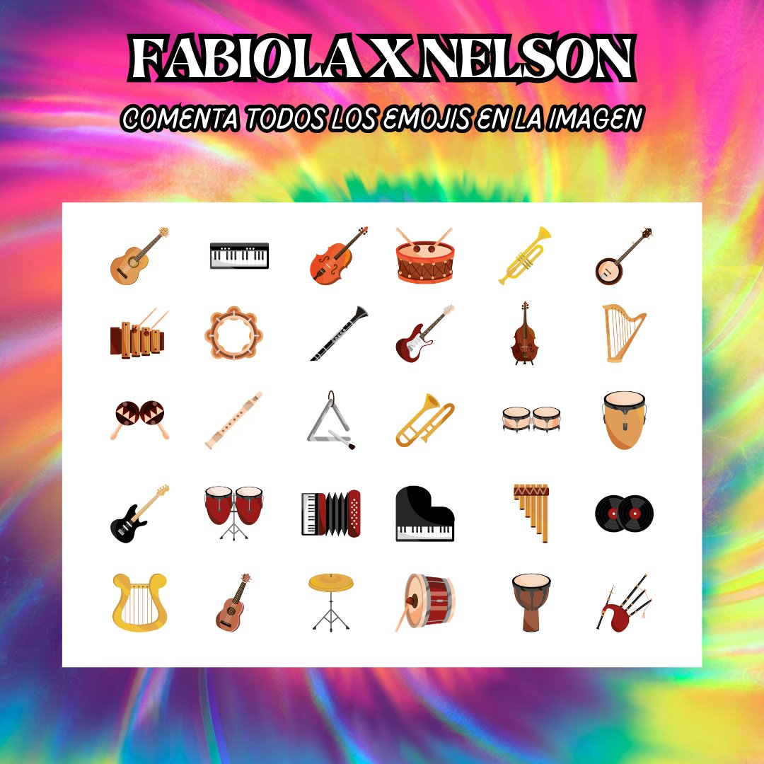 2022Chispa's tweet photo. Porque esta tendencia no para!🤯🎉
Comenta todos los emojis que ves en la imagen🙌🏻🔥
Y recuerda colocar:

FABIOLA X NELSON #MusicSessions #UnViajeEnEspiral https://t.co/4SPyuPnMQN