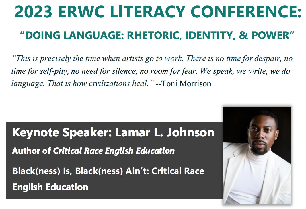 Are you ready for our 2023 #ERWC Literacy Conference? We'll see you in Sacramento on June 20th and Pomona on June 26th. Let's celebrate 20 years of ERWC. #engchat #teacher #caedchat