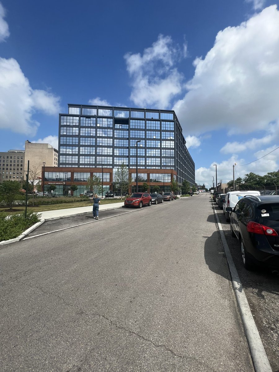 adammsmi's tweet image. Enjoyed a great tall mass timber building tour at @IntroCLE with our @synecdochedesig team and our construction managers for our Ann Arbor project today. 500k sf of residential, 8 stories of timber on a concrete podium. Brilliant design and construction.