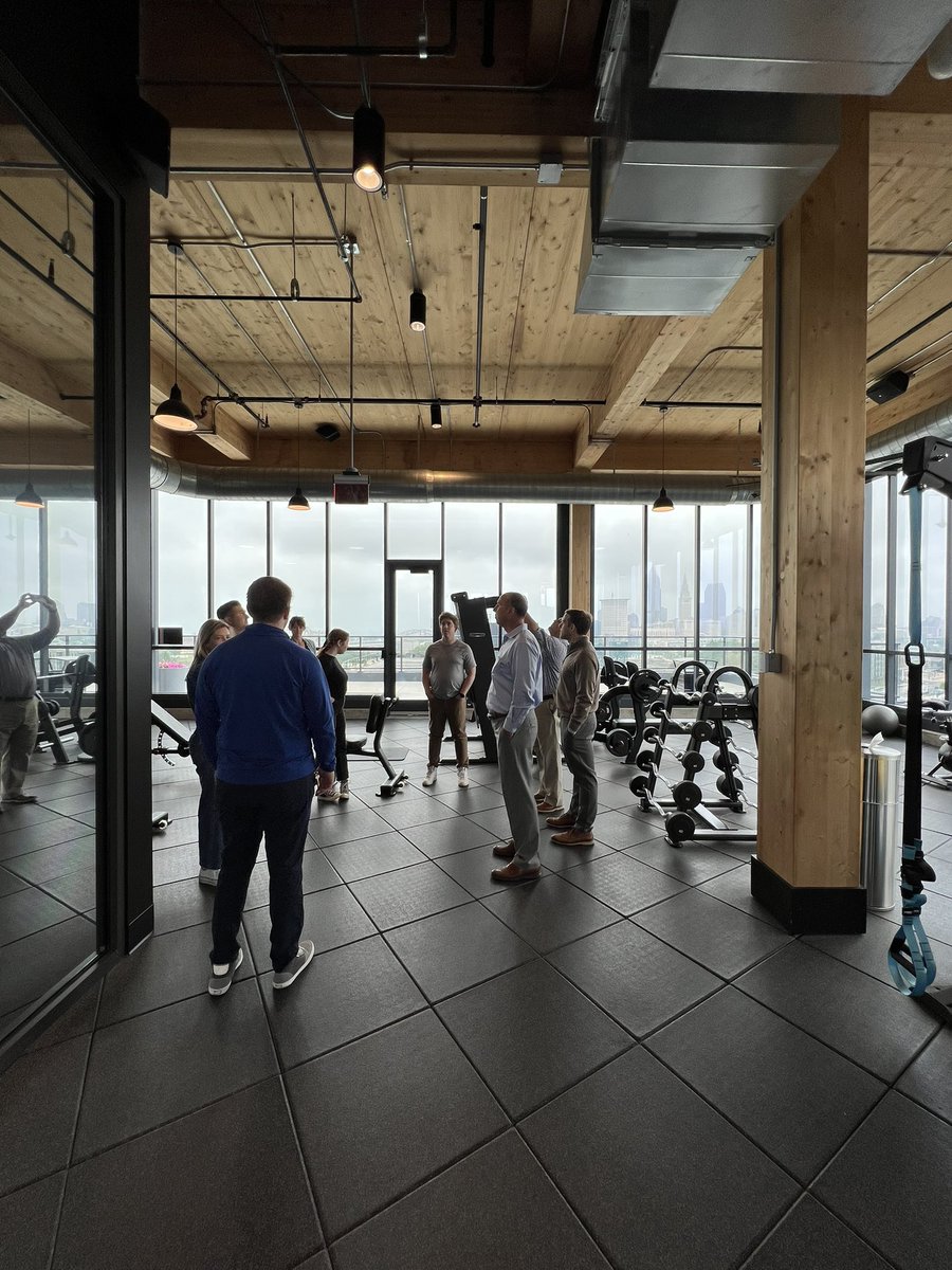 adammsmi's tweet image. Enjoyed a great tall mass timber building tour at @IntroCLE with our @synecdochedesig team and our construction managers for our Ann Arbor project today. 500k sf of residential, 8 stories of timber on a concrete podium. Brilliant design and construction.