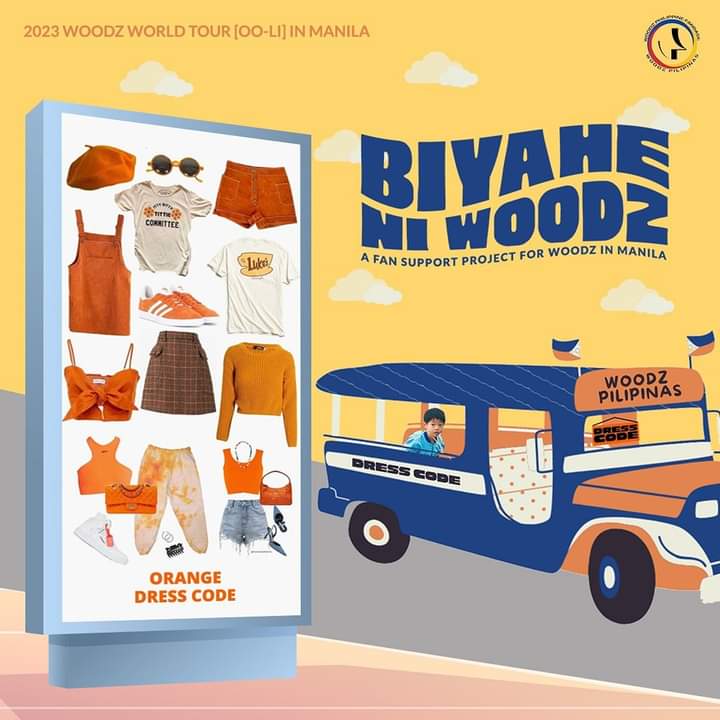 #BIYAHEniWOODZ

Dress Code: ORANGE* 

#WOODZinMNL 🇵🇭🧡💙
#WOODZ_WORLD_TOUR

*any shade, not required but highly encouraged