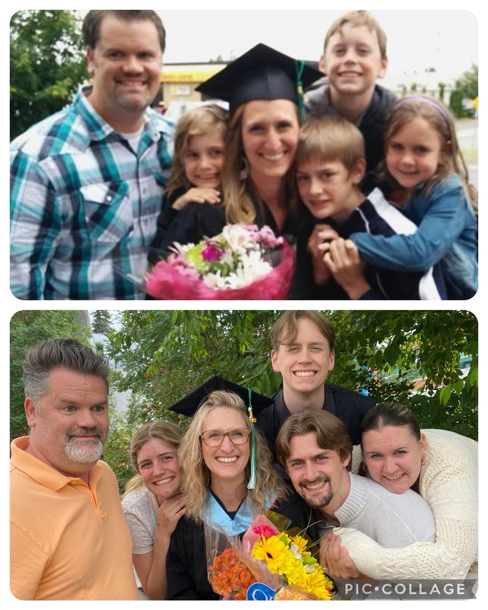 9 years ago - Teacher Ed. Graduation ➡️ today - Master’s of Educational Leadership. Same awesome people keeping me afloat with love, support, and A LOT of laughter. That’s a wrap! At least for this degree😬.