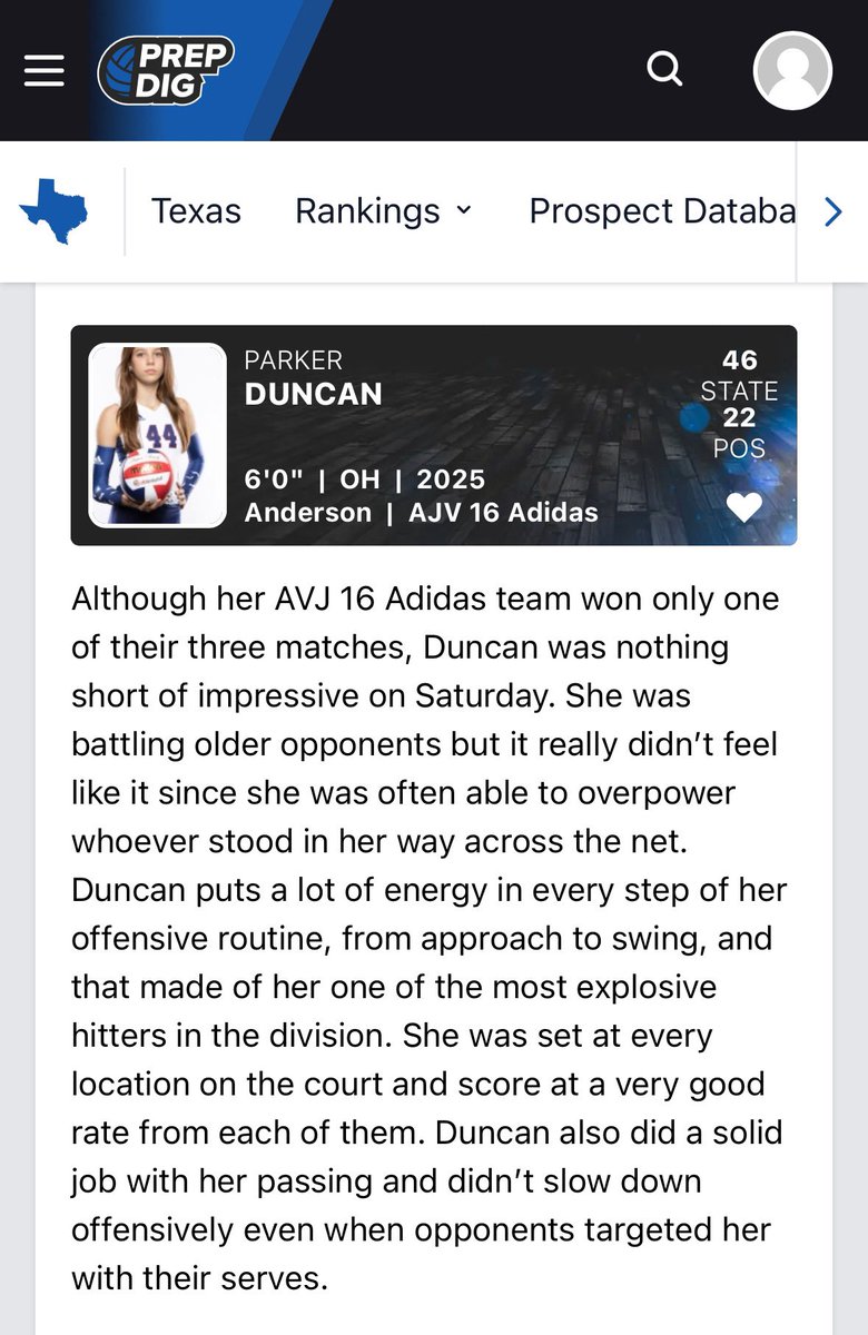 Thank you so much @grtorres @PrepDigTX ! It was so much fun competing with the 17’s. Looking forward to nationals!!! 🤩🤩 @AustinJuniors @RecruitAJV @PrepDig