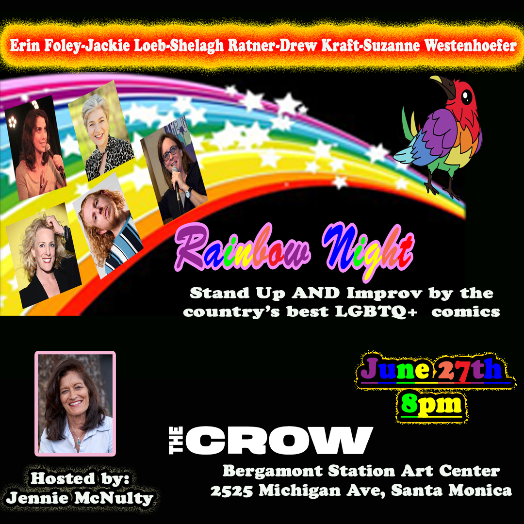 I can finally announce!
Rainbow Night in SANTA MONICA!
What an amazing line up:<a href="/shelaghratner/">Shelagh Ratner</a>, <a href="/erinfoleycomic/">Erin Foley</a>,<a href="/jackieloeb/">jackieloeb</a>,Drew Kraft &amp; <a href="/szwest1/">suzanne westenhoefer</a>!
Tues June 27th
8PM
Seriously, this'll B funny
Tix: jetbook.co/e/rainbow-nigh…

PS Like my new headshot? Thanks to the fab @mr_kurthall