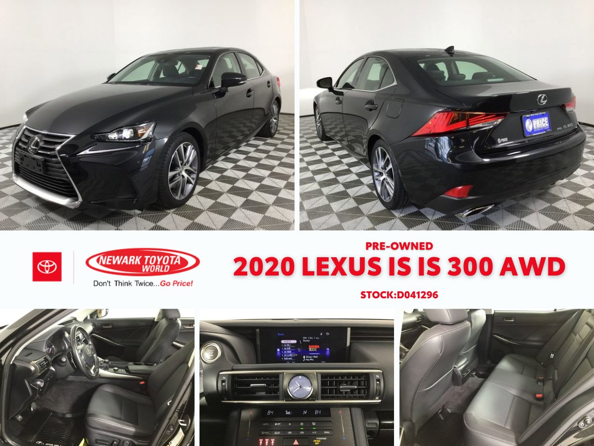 With only ~13K miles on it and one previous owner, this 2020 Lexus IS IS 300 AWD won't be available for long. rpb.li/JKs7

#DontThinkTwiceGoPrice #NewarkDelaware #WilmingtonDE #NewCastleDE #ElktonMD #MiddletownDE #BearDE #BrooksideDE #Philadelphia #Delaware #DE