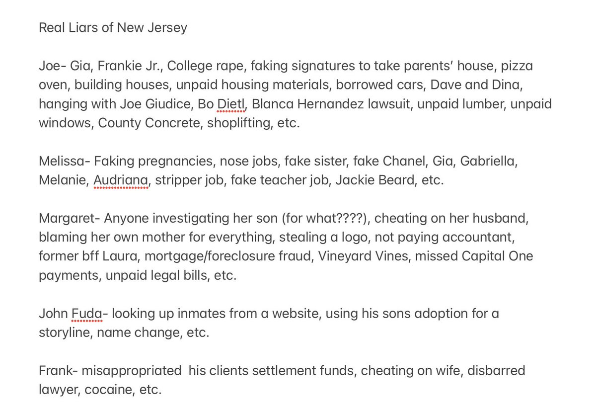 Here we go - the Real Criminals of New Jersey
This is all undeniable and online, go look for yourselves. 
#RHONJ #RHONJreunion