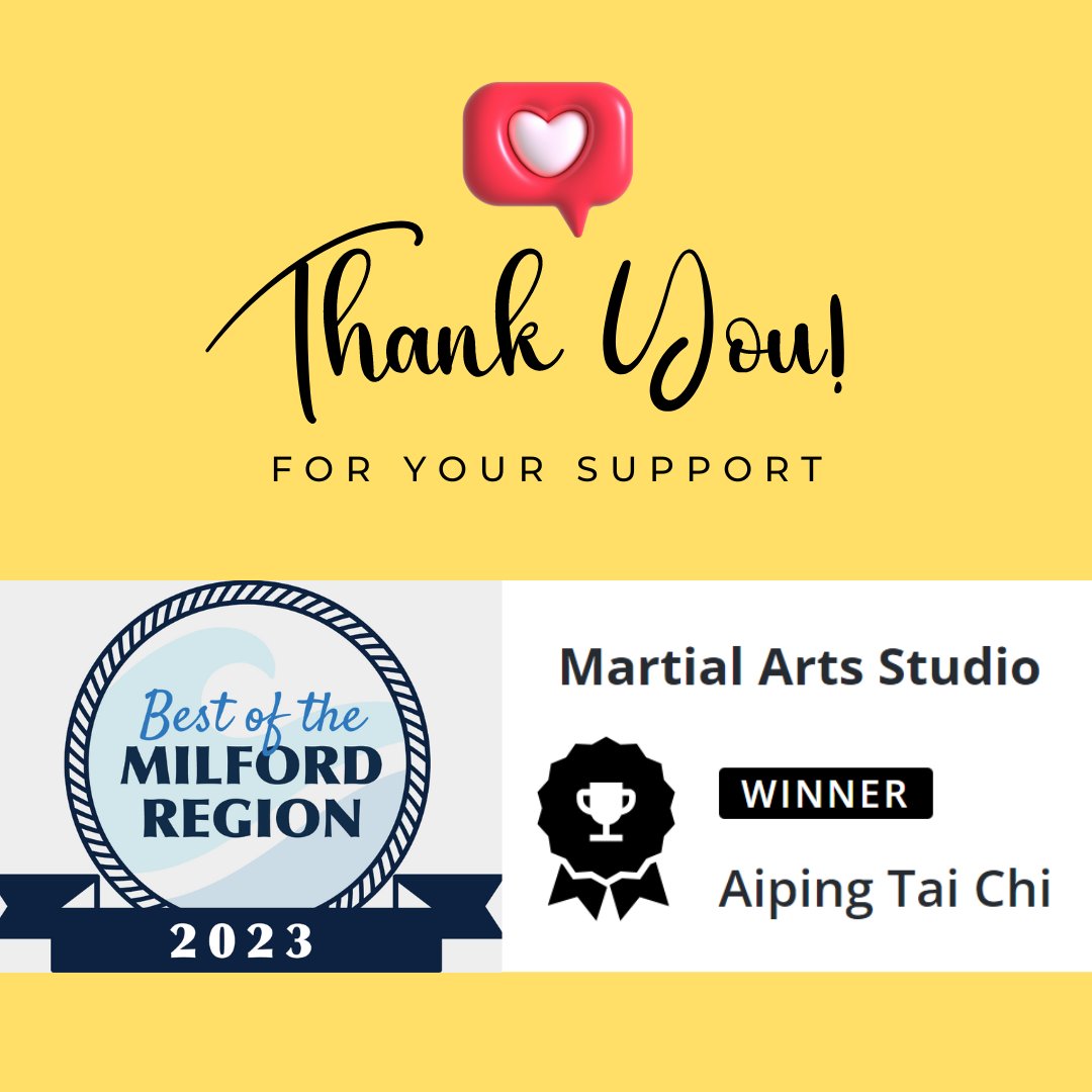 thestressbender's tweet photo. Thank you everyone for your votes! We won Best Martial Arts Studio in the Milford region for the second year in a row. I am continuously humbled by everyone's support ❤🙏 https://t.co/qHxPPKrMJP
